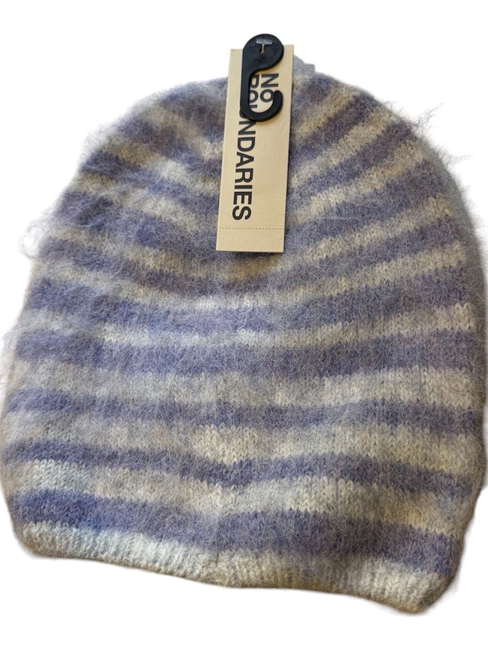 ❤️💲 $1 CLOSET! 10/$10 sale! purple Striped Fuzzy Knit Beanie